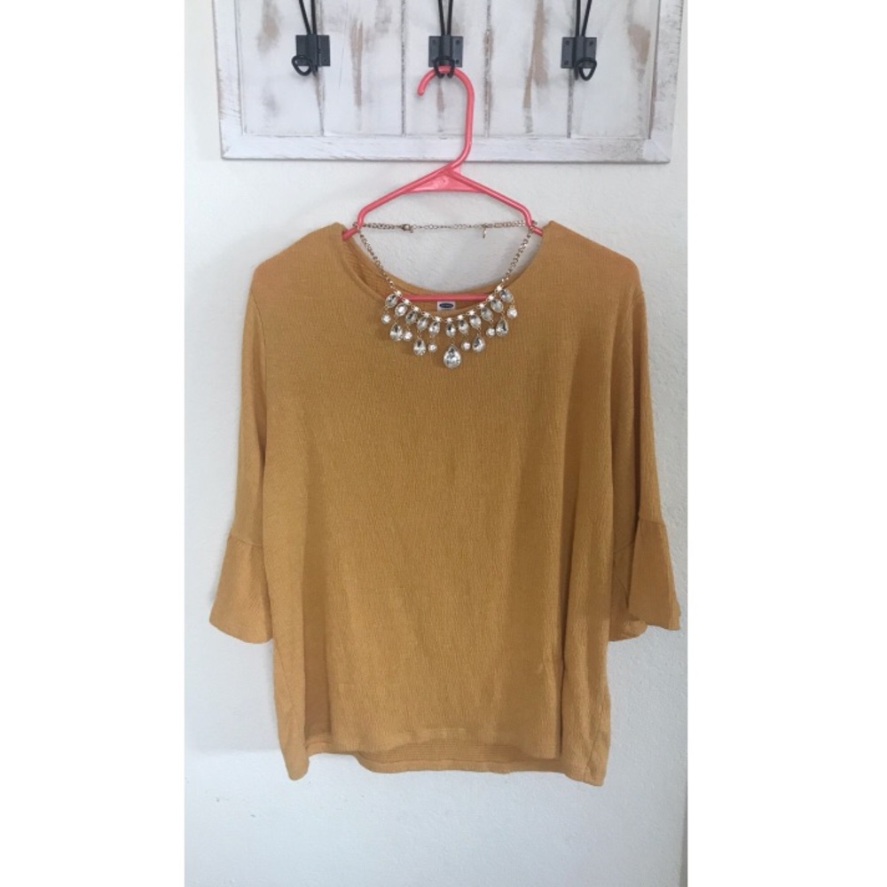 Mustard colored blouse